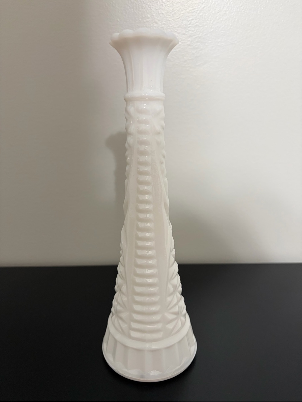 Milk Glass Flower Vase - Picture 2 of 8